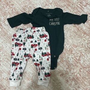 My First Christmas Bodysuit Set